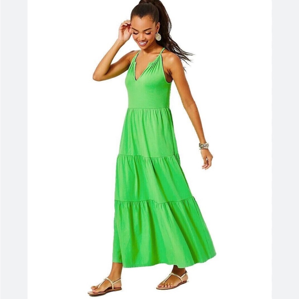 NWOT Lilly Pulitzer Maribella Maxi in Gecko Green